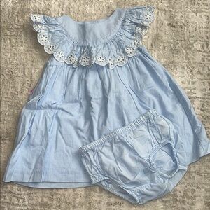 Janie and Jack Sky Blue Eyelet Dress